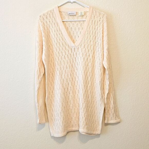 GO> SILK V-NECK SWEATER SIZE 3 - Picture 1 of 8